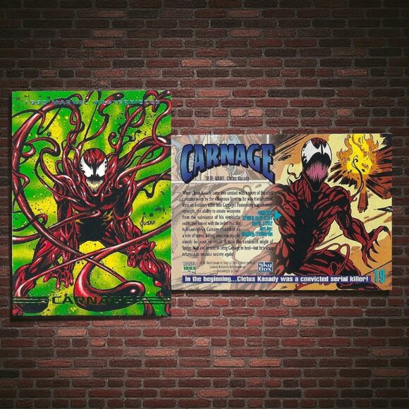 1993 Marvel Masterpieces Trading Card - Carnage - Picture 2 of 2